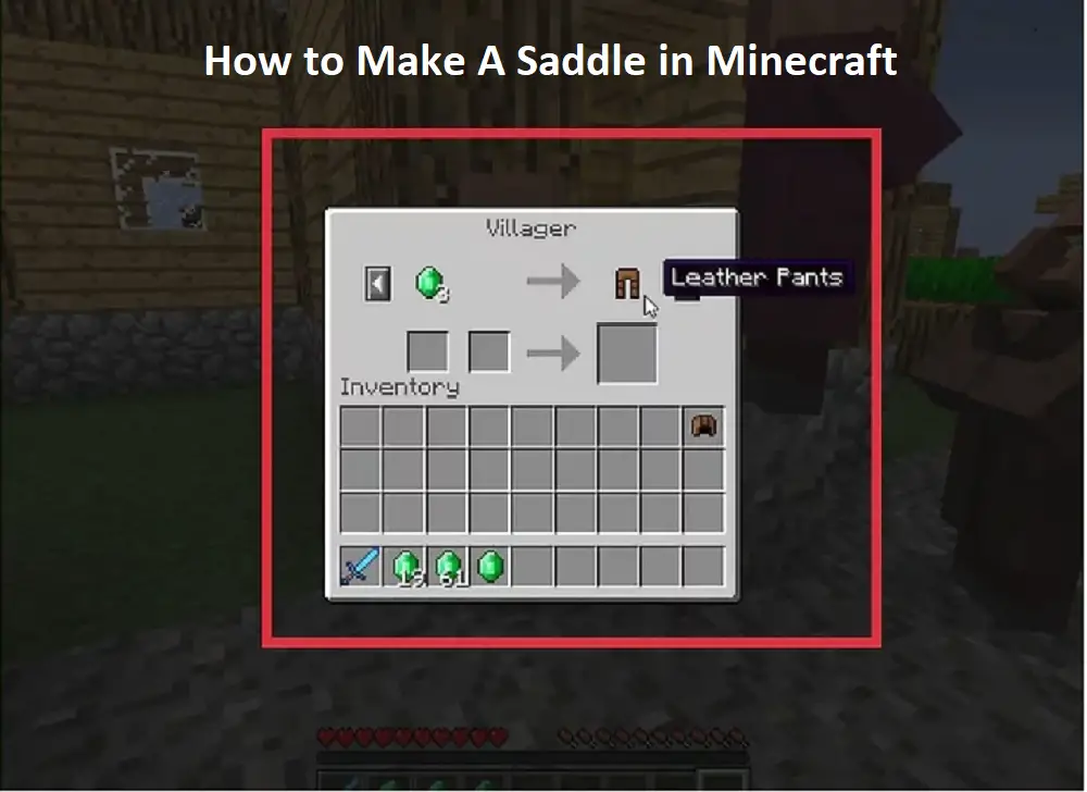 How To Make A Saddle In Minecraft Saddle Recipe Saddle Craftingupdated2020 