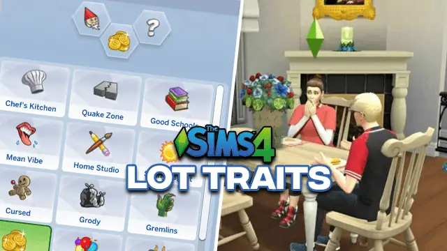 sims 4 lot traits list
