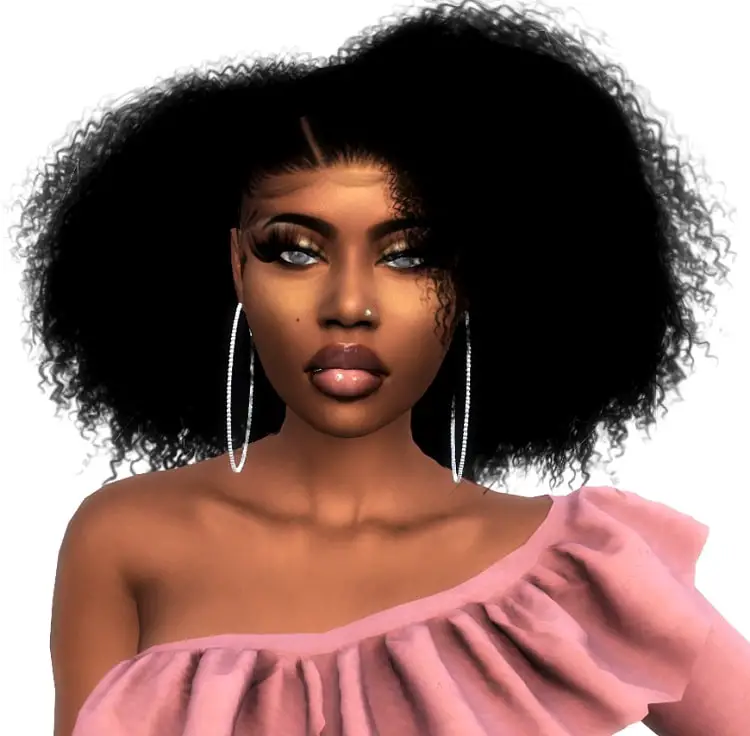 Xxblacksims | Ebony Curly Fro
