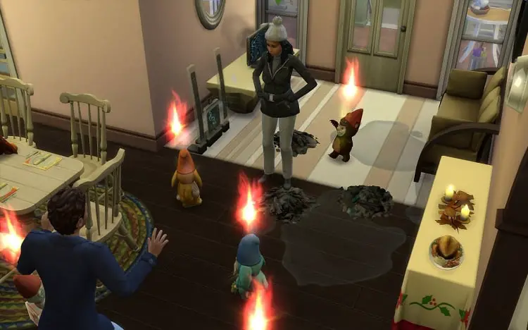 What happens if you don't appease the Sims 4 Gnomes?