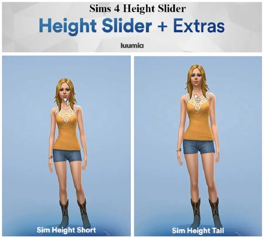 Sims 4 Height mod Height Slider 2023 Download(Updated)