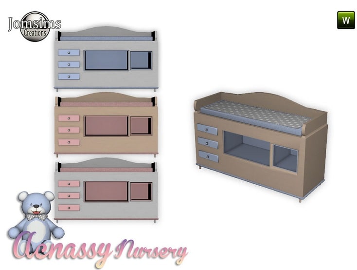 Acnassy Nursery Deco Changing Table