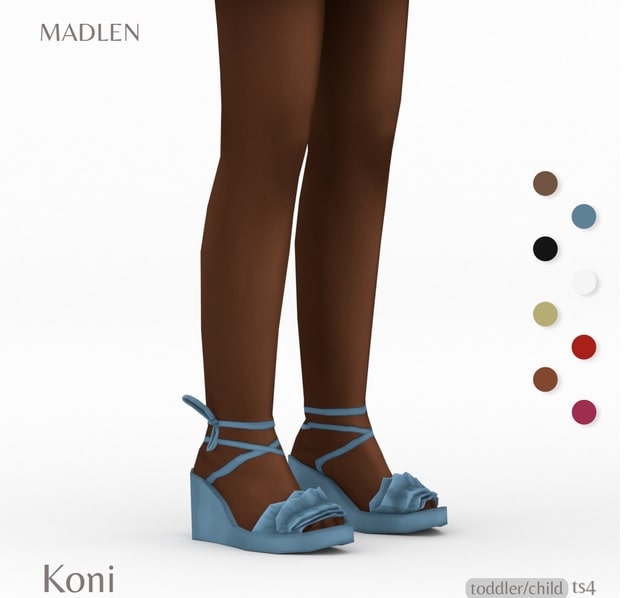 Girls Wedges Shoes for Sims 4