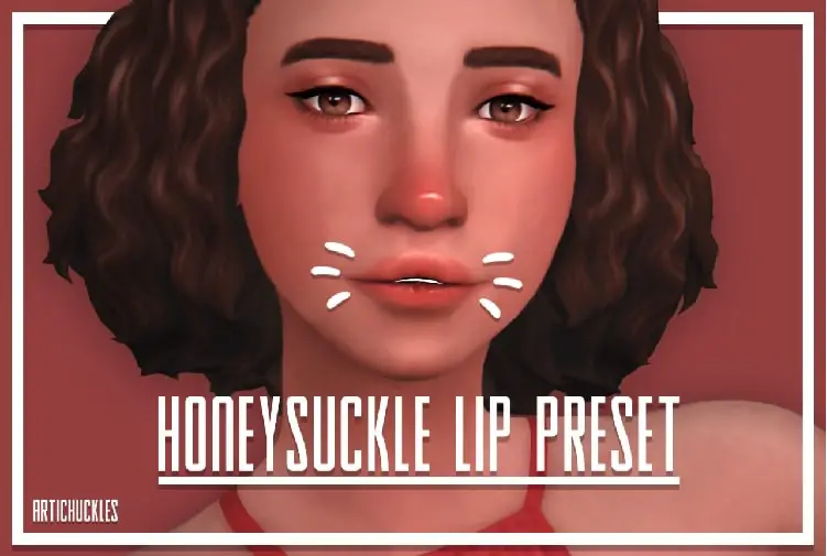 Honeysuckle Sims 4 lip slider