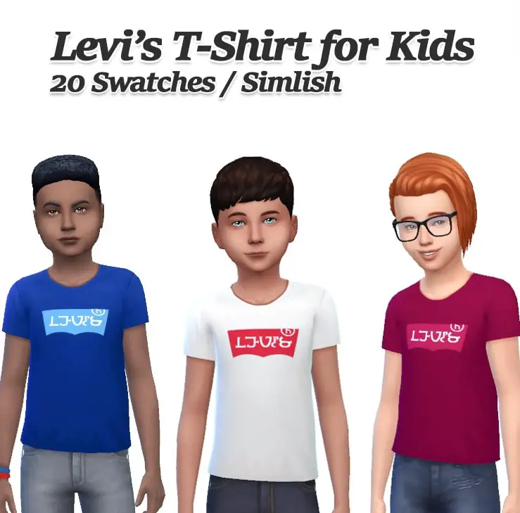 Kids Levis Shirt for Sims 4