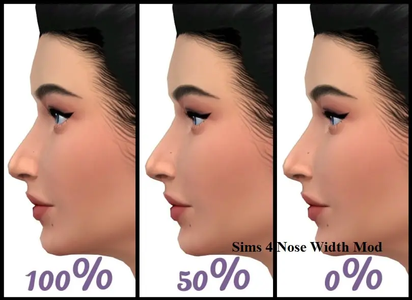 Sims 4 nose width mod
