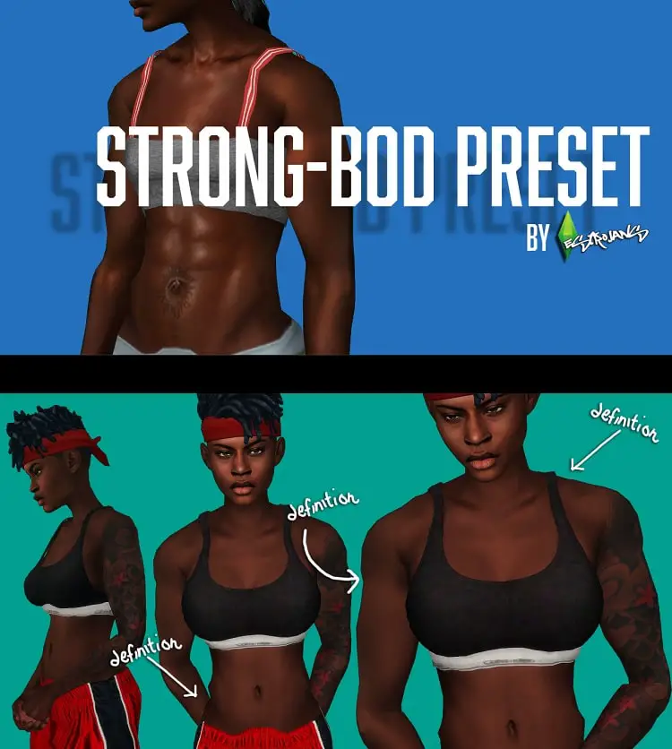 sims 4 body mod muscle