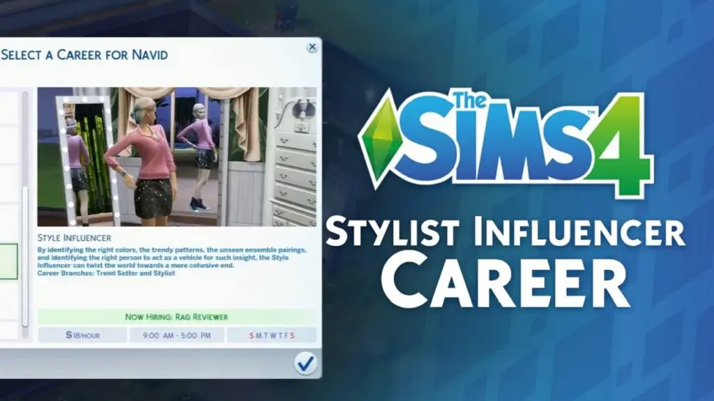 fashion and modeling career sims 4