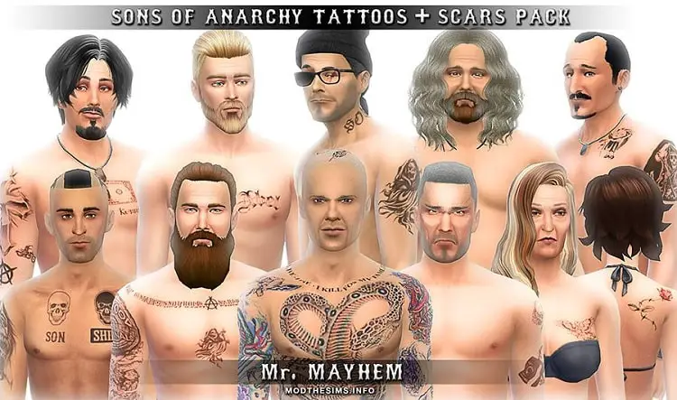 The Sims 4 Tattoo Junkie  Chantel  ALL CC LIST  DOWNLOAD SIM  YouTube