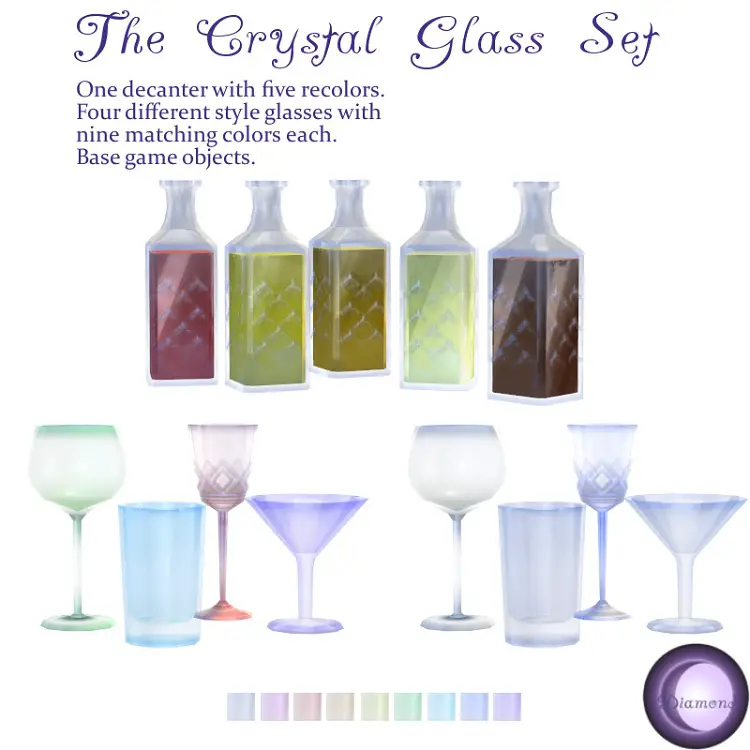 Crystal Glass Decor Set