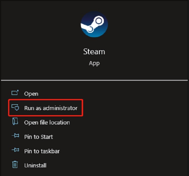 Granting administrator access to Steam