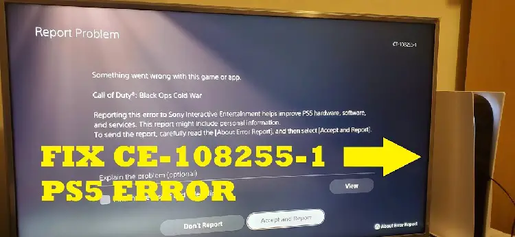 How To Fix The PS5 CE-108255-1 Error